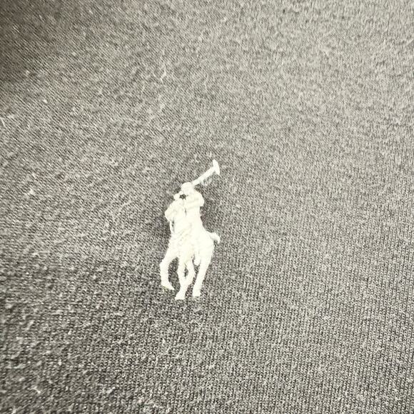 Polo Ralph Lauren Sweatshirt Mens Large Black Pullover 1/4 Snap Mock Neck - Picture 5 of 9